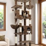 S74 Tall Cat Tree(Leopard Print,74-inch)