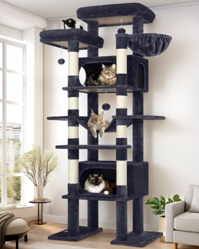 F83B Tall Cat Tower(Dark Grey,83-inch)