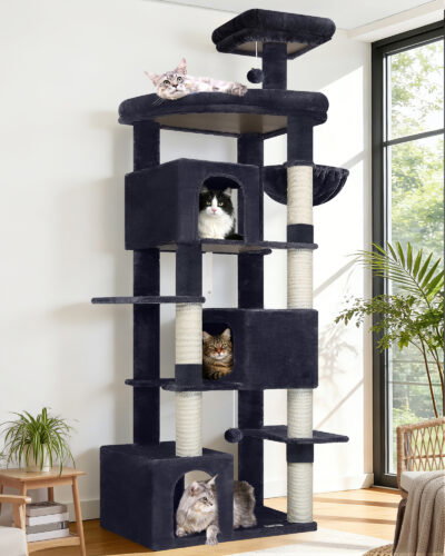 S80 Large Cat Tree Tower(Dark Grey,80-inch)