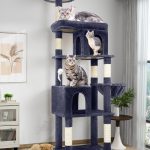 S72 Heavy Duty Cat Tree(Dark Gray,72-inch)