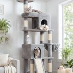 S72 Heavy Duty Cat Tree(Light Gray,72-inch)