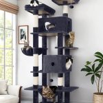 S80B Large Cat Tree Tower(Dark Grey,80-inch)