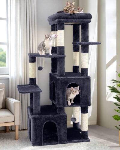 F61 Cat Tower(Dark Gray,61-inch)