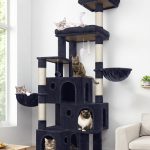 F71C Cat Tower With Scratching Post(Dark Grey,71-inch)