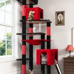 F70 Pro Cat Tree(Gothic Red Black,70-inch)