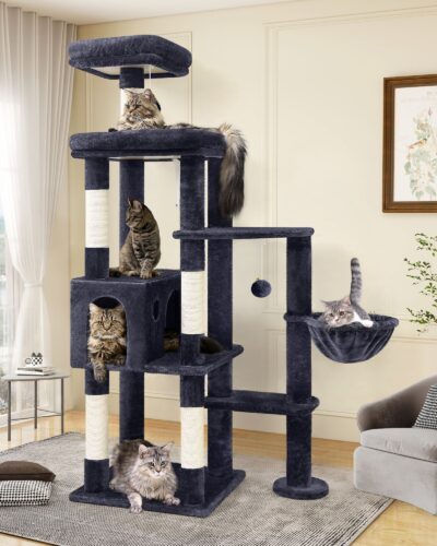 F65 Tall Cat Tower(Dark Grey,65-inch)