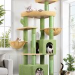 S68 Tall Cat Tree(Cactus Green,68-inch)