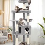 S68 Cat Climbing Tower(Light Gray,68-inch)