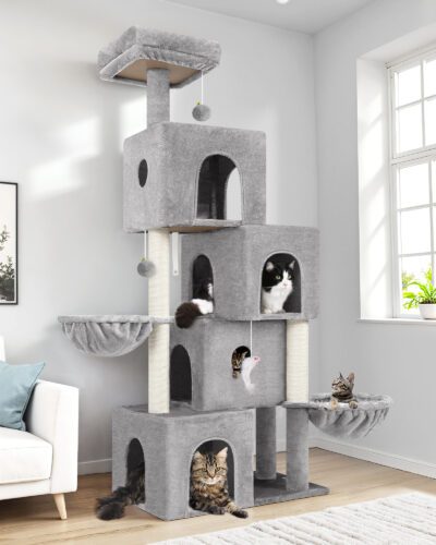 F70C Cat Condos(Light Grey,70-inch)