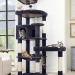 S65 Large Platform Cat Tree(Dark Gray,65-inch)