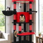 C51 Gothic Cat Tree(Black Red,51inch)