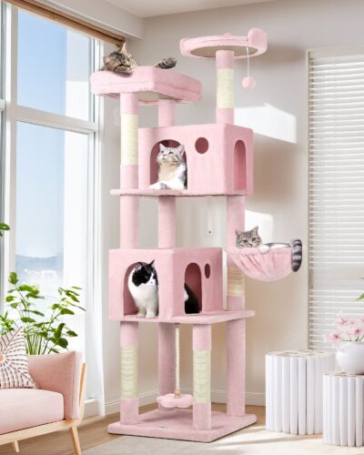 F70B Cat Tree(Pink,70-inch)