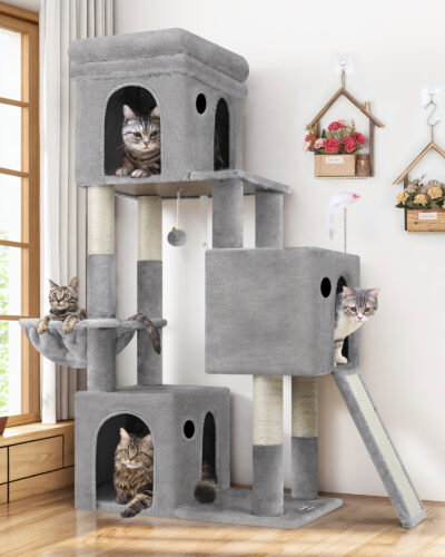 F52B Cat Condos(Light Grey,52-inch)