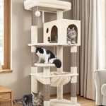 F53 Big Cat Tree(Beige,53-inch)