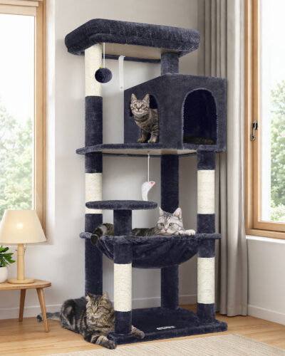 F53 Cat Tree(Dark Grey,53-inch)