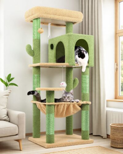 F53 Cat Tree(Cactus Green,53-inch)