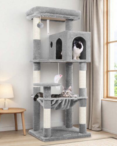 F53 Cat Tree(Light Grey,53-inch)