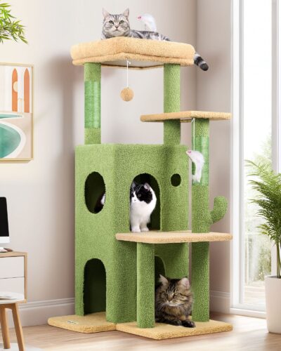 FC50 Cat Tree For Large Cats(Cactus Green,50-inch)