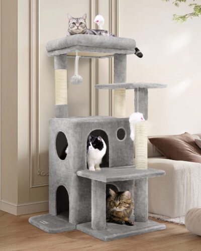 FC50 Adult Cat Tree(Light Gray,50-inch)