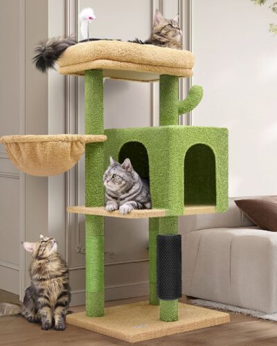 F46B Cat Tree(Green,46-inch)