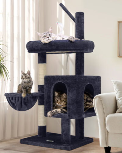 F46C Cat Tree(Dark Gray,46-inch)