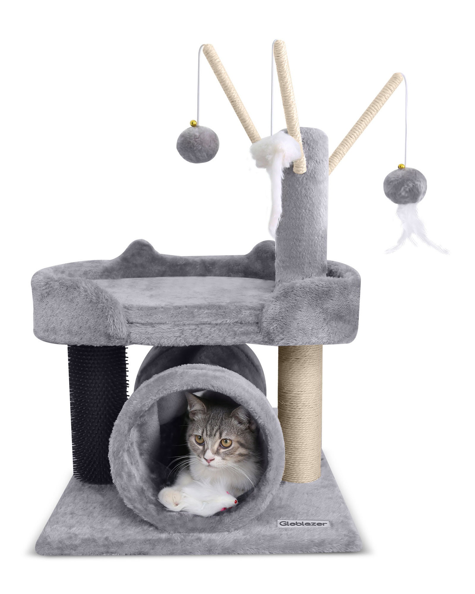 I25 Small Cat Tower(Light Gray,25-inch)