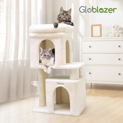F31 Small Cat Tree(Beige,31-inch)