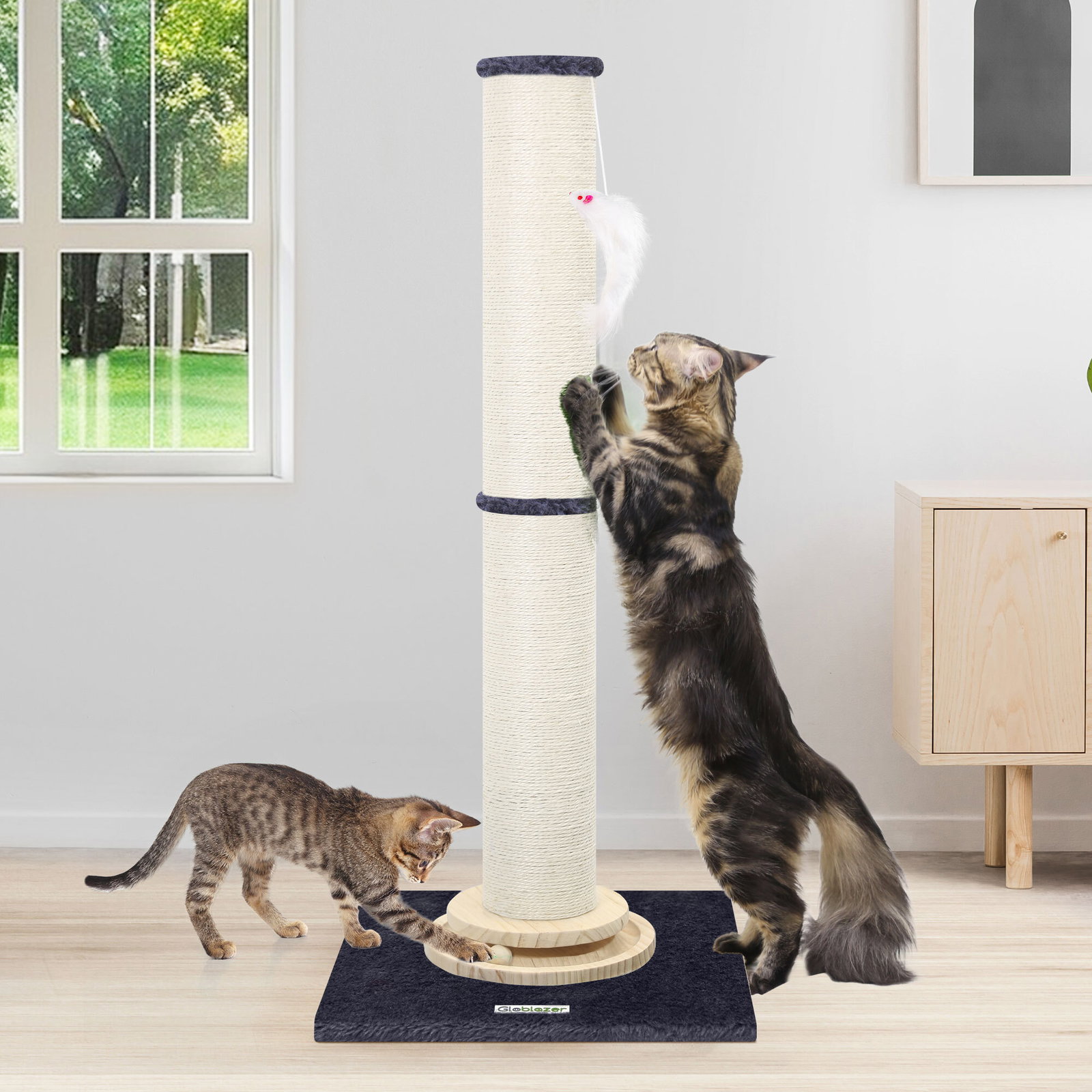 SC35 Scratching Post(Dark Grey,35-inch)
