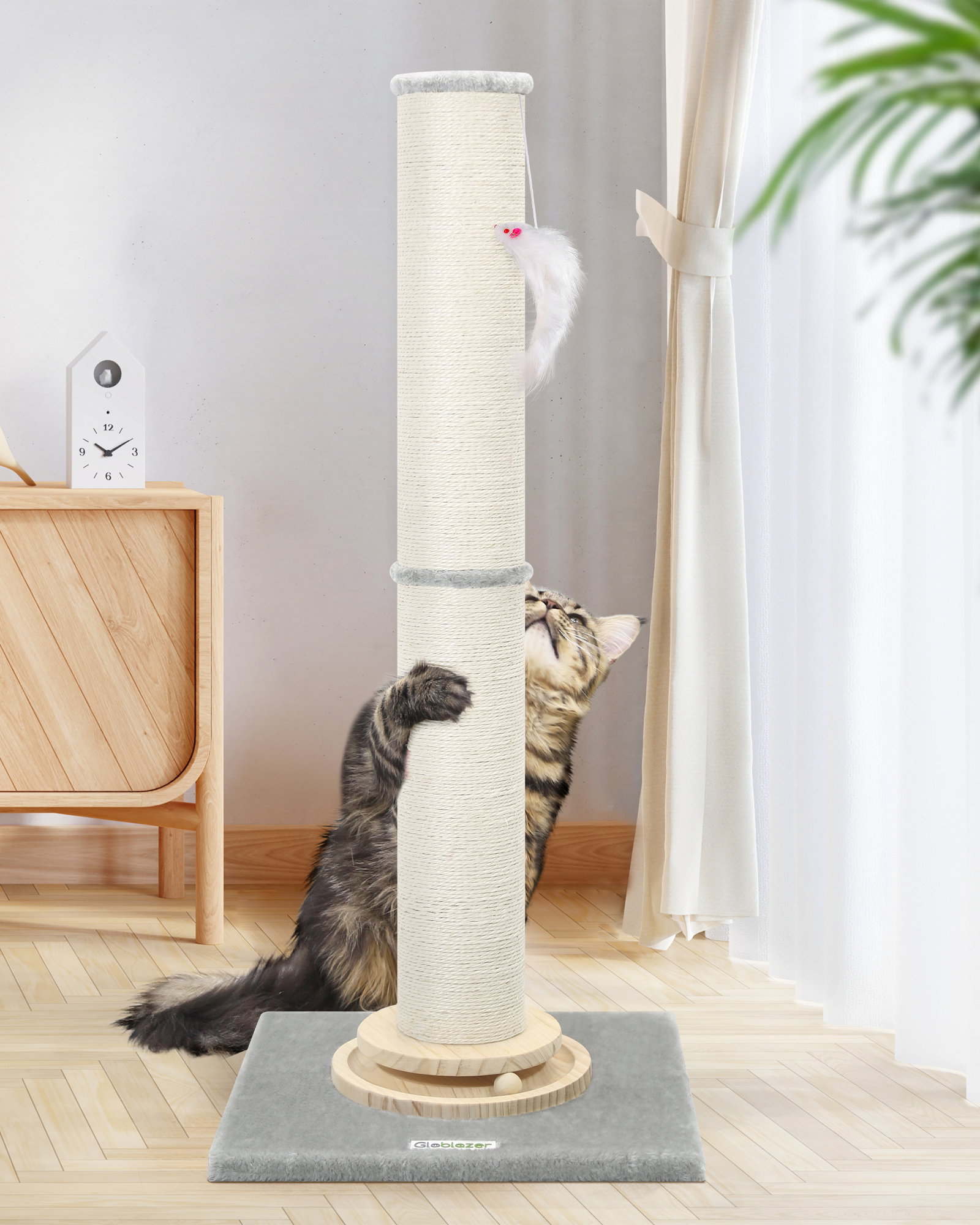 SC35 Scratching Post(Light Grey,35-inch)