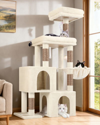S52 Cat Tree(Beige,52-inch)