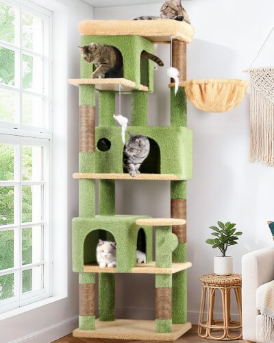 F66 Cat Tower(Cactus Green,66-inch)