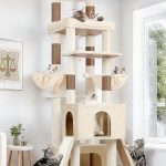Z78 Tall Cat Tree(Beige,78-inch)