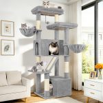 S69 Cat Tree(Light Grey,69-inch)