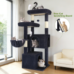 F55 Cat Tree For Indoor Cats Large Adult(Dark Grey,55-inch)