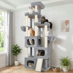 S85 Tall Cat Tower(Light Grey,85-inch)