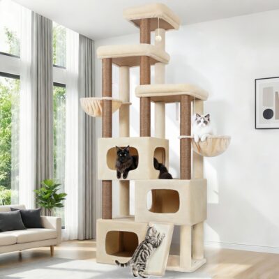 S85 Tall Cat Tower(Beige,85-inch)