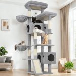 S77C Cat Tree(Light Grey,77-inch)