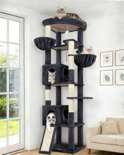 C80 Tall Cat Tree(Dark Grey,80-inch)
