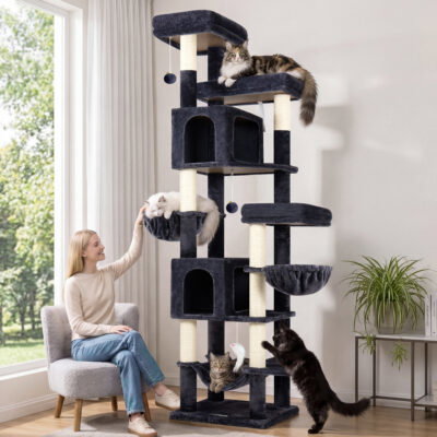 F82B Cat Tree(Dark Grey,82-inch)