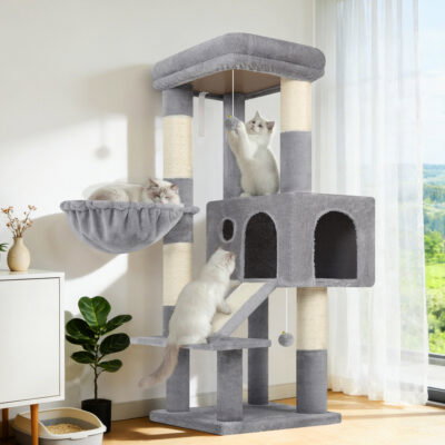 S50  Cat Tree For Large Cats(Light Grey,50-inch)