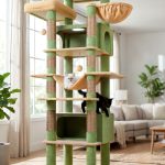 F83B Tall Cat Tower(Cactus Green,83-inch)