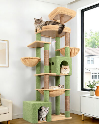 S76B Cat Tower(Cactus Green,76-inch)