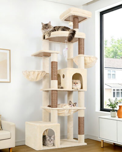 S76B Cat Tower(Beige,76-inch)