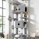 S80B Big Cat Tree(Light Grey,80-inch)