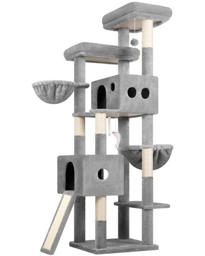 S77D Cat Tower(Light Grey,77-inch)