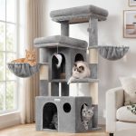S48 Cat Tree For Large Cats(Light Grey,48-inch)