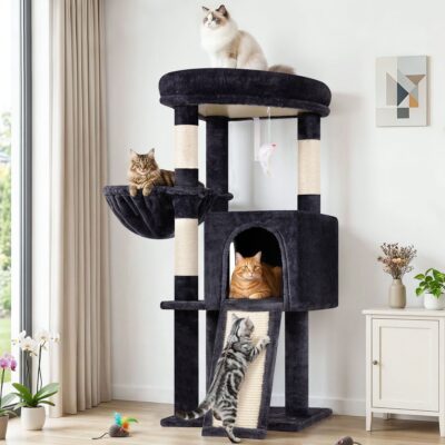 F45 Cat Tree For Large Cats(Dark Grey,45-inch)