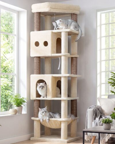 F67 Cat Tower(Beige,67-inch)