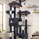 F80E Tall Cat Tree(Dark Grey,80-inch)