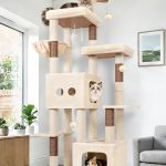 F80E Tall Cat Tree(Beige,80-inch)